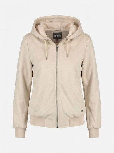 KOROSHI Φθινοπωρινό και ανοιξιάτικο μπουφάν σε λευκό μαλλιού, Άποψη προϊόντος