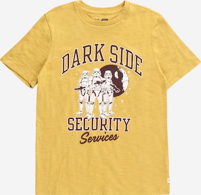 Tricou GAP pe galben / roșu burgundy / alb, Vizualizare produs