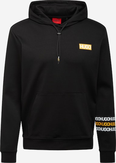 HUGO Sweatshirt 'Dozzi' in hellorange / schwarz / weiß, Produktansicht