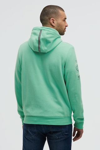 CAMP DAVID - Sudadera con cremallera en verde: frente