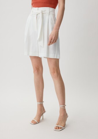 COMMA Wide Leg Hose in Weiß: Vorderseite