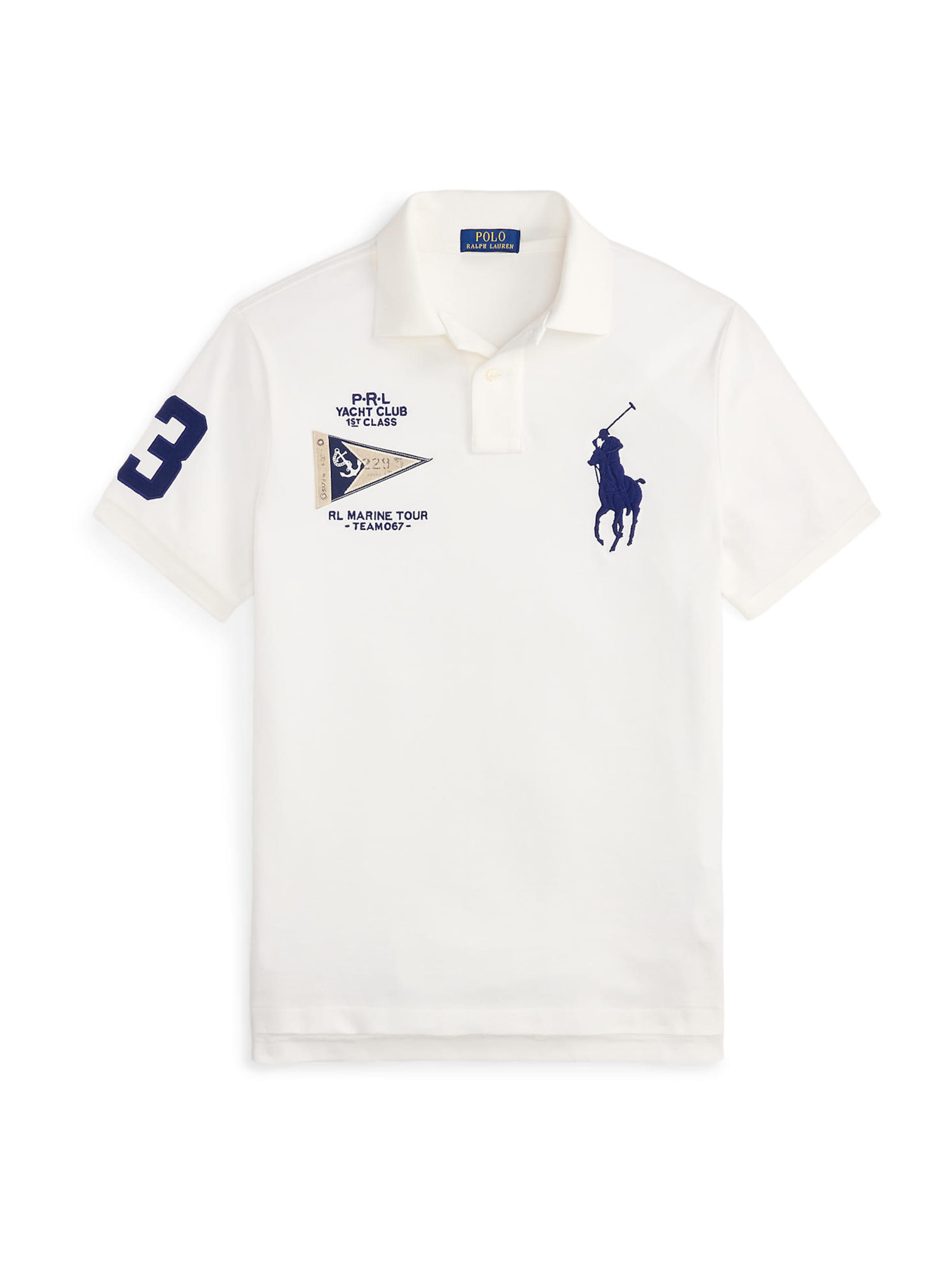 T-Shirt Polo Ralph Lauren en blanc : devant