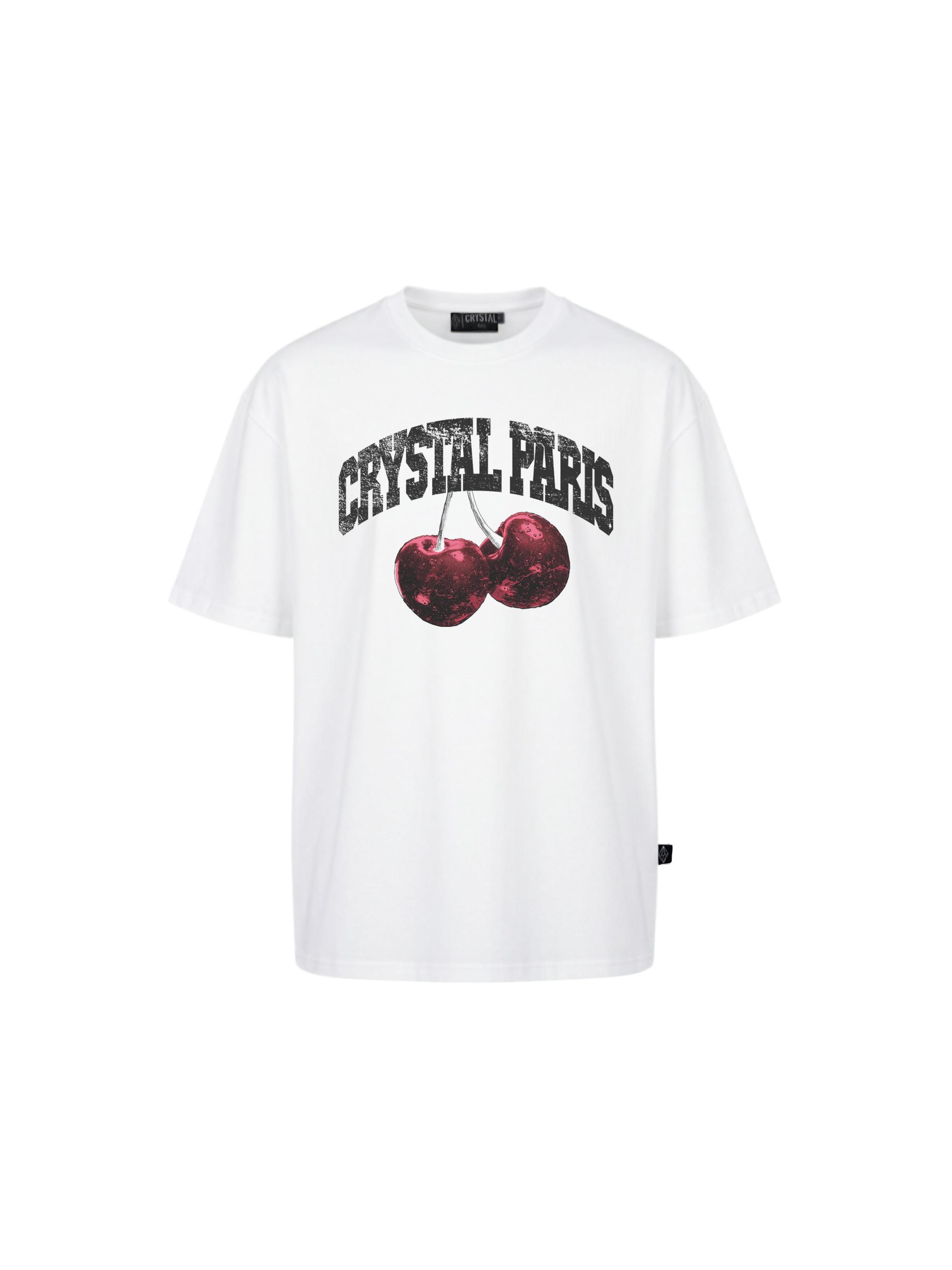 Crystal Paris Shirt 'Cherry'‌‌‌‌‌ in L/Wide in weiß, Produktansicht