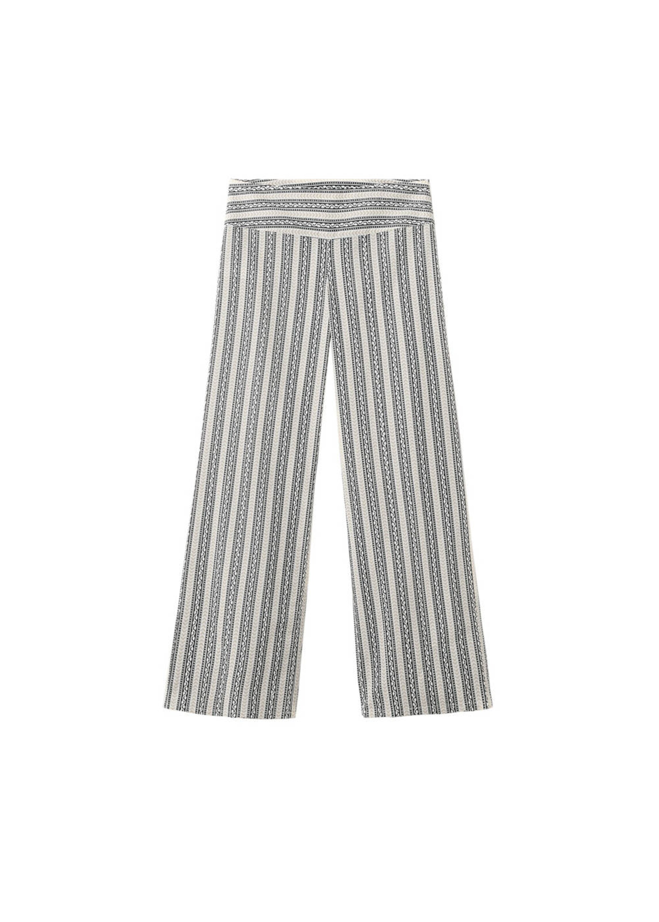 MANGO TEEN Wide leg Pants in White: front