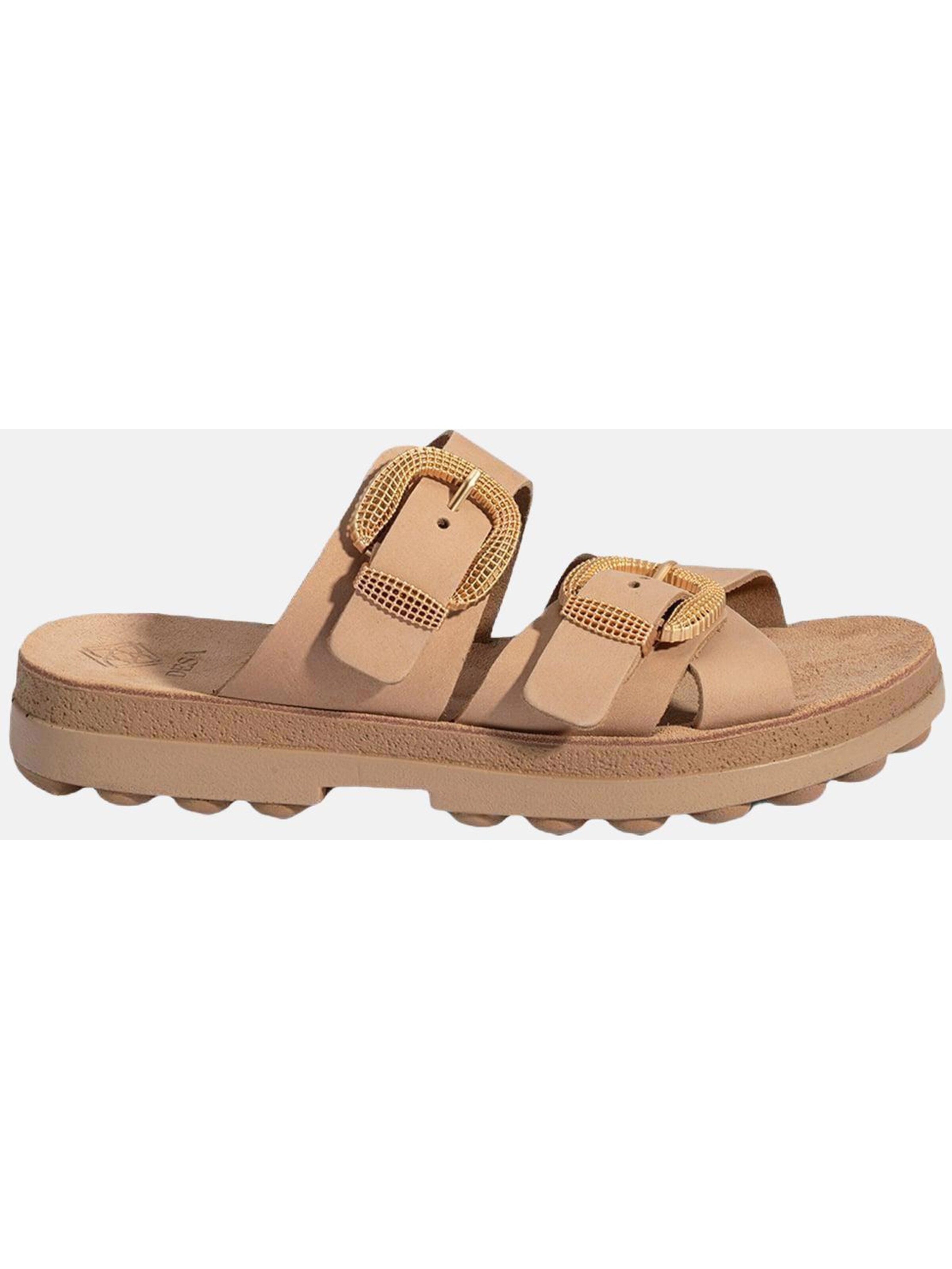 Desa Slippers in Beige: front