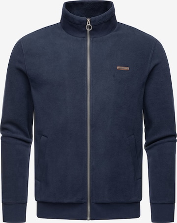 Ragwear Fleece Jacket 'Trayne' in Blue: front