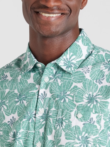 BLEND Regular fit Button Up Shirt in Green