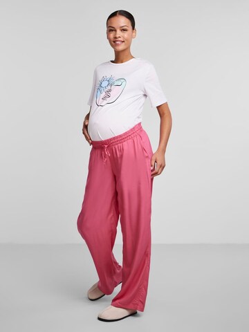 Pieces Maternity Wide leg Trousers 'HYA' in Pink