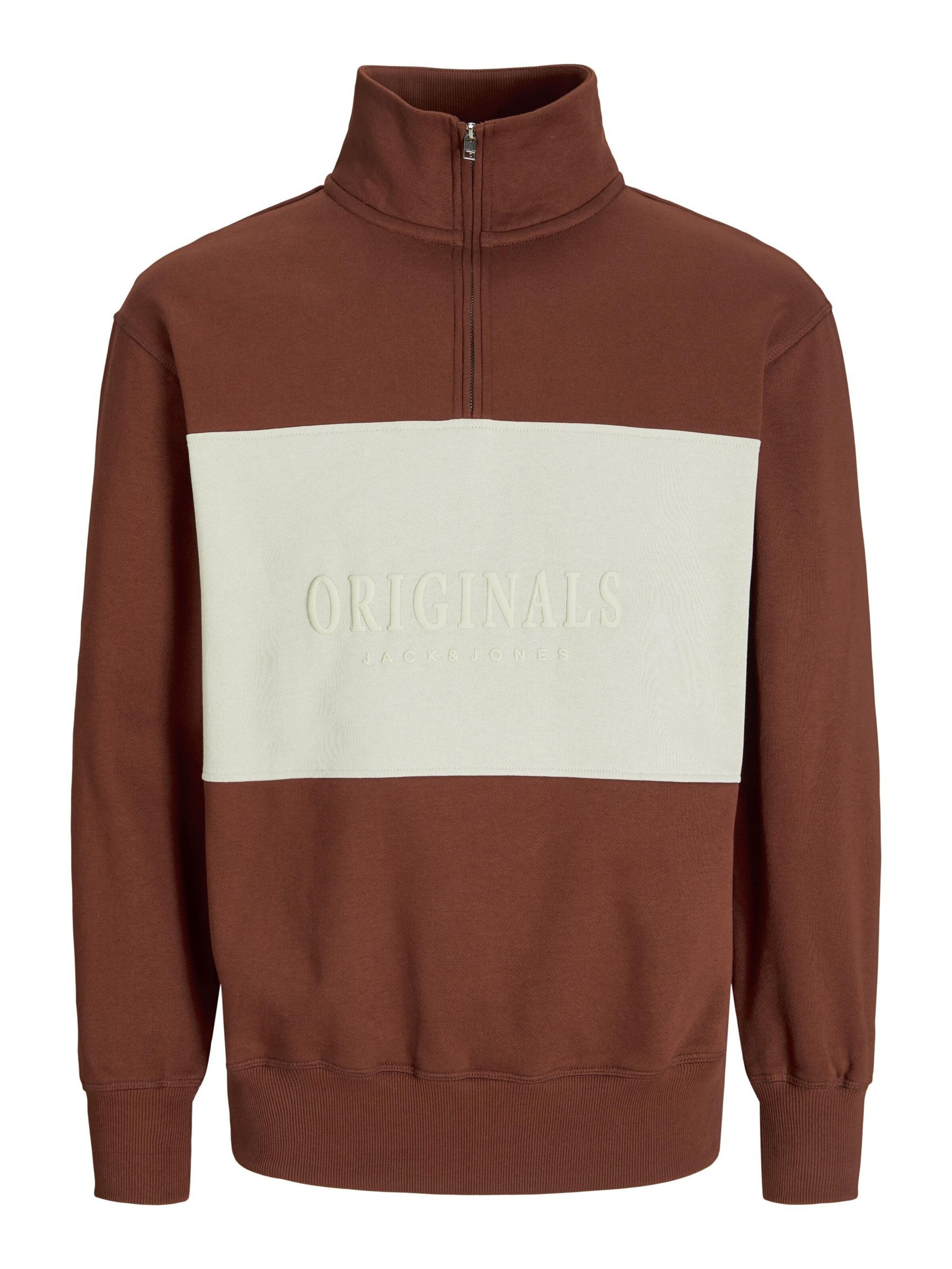 JACK & JONES Sweatshirt i brun: forside