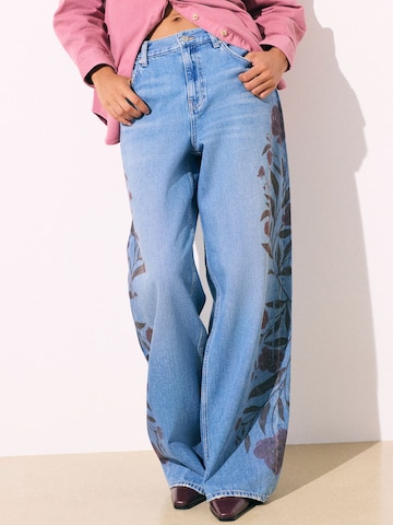 Next Wide leg Jeans in Blauw: voorkant