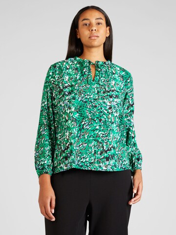 Camicia da donna di ONLY Carmakoma in verde: frontale