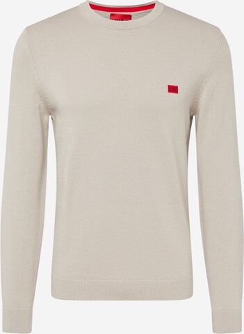 HUGO Sweater 'San Cassius-C1' in Grey: front