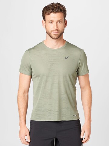 ASICS - Camiseta funcional en verde: frente