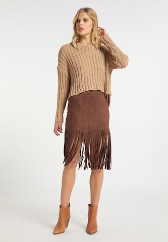 IZIA Skirt in Brown