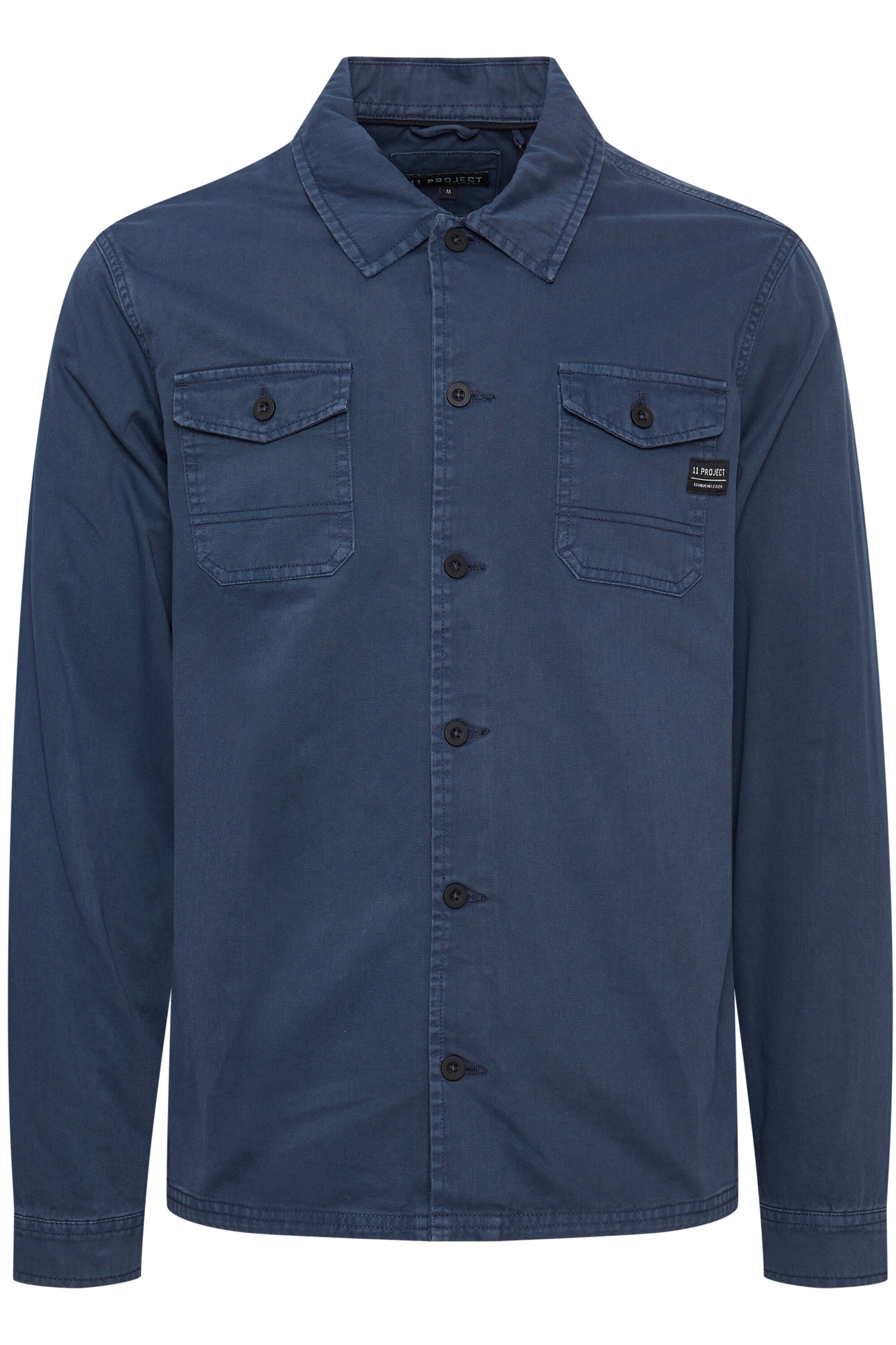 11 Project - Ajuste regular Chaqueta de entretiempo 'Johann' en azul: frente