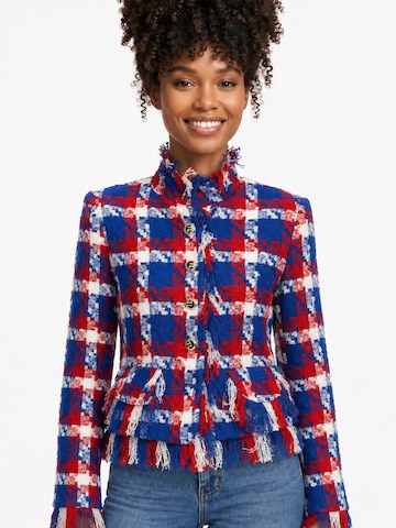 Fulgor Übergangsjacke 'Blusa Thalia com Franja Colorida'‌‌‌‌‌‌‌‌ in Blau