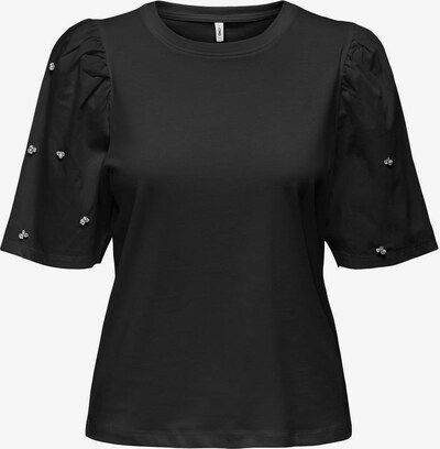 Tricou 'LINA' ONLY pe negru / argintiu, Vizualizare produs