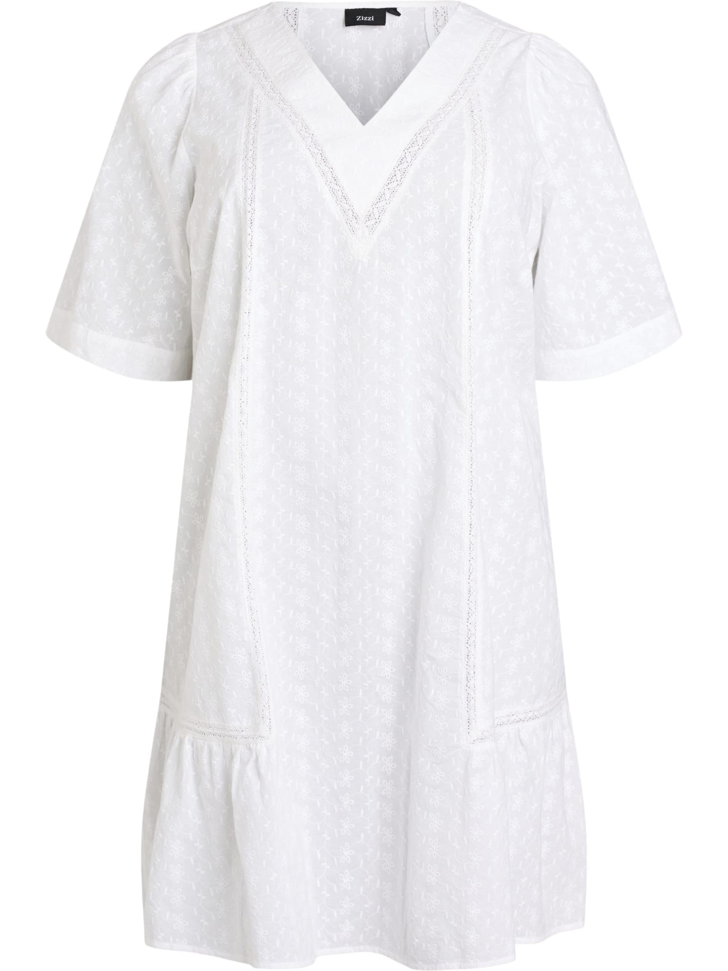 Zizzi Letní šaty 'MErna' – bílá: přední strana