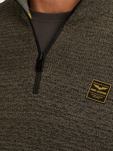 PME Legend Pullover 'Pullover with half zipper' in Grün
