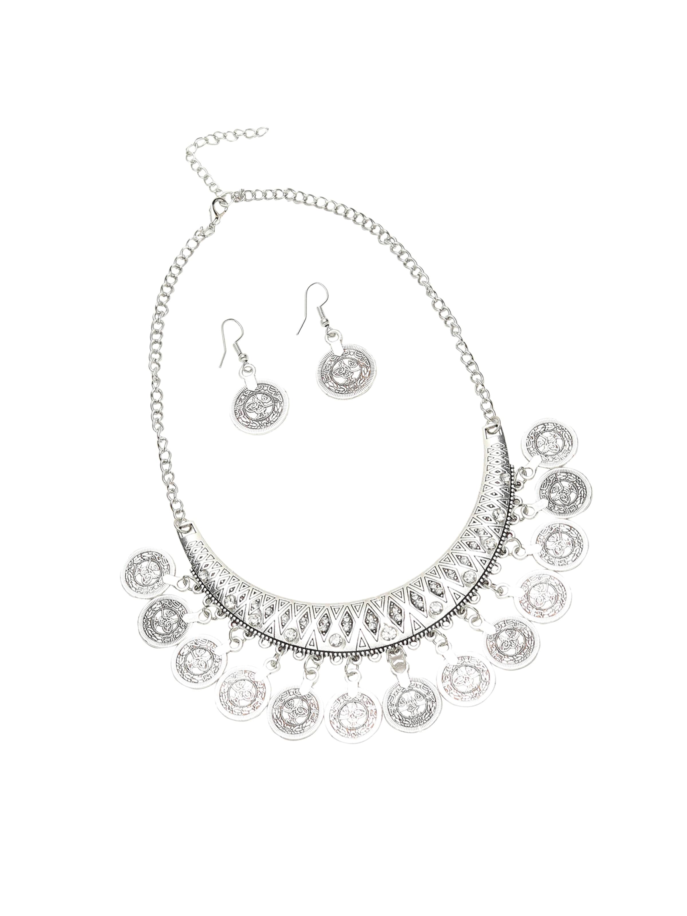 SOHI Sieraden set ' Shobha ' in Zilver: voorkant