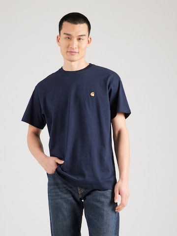 Tricou 'Chase' de la Carhartt WIP pe albastru: față