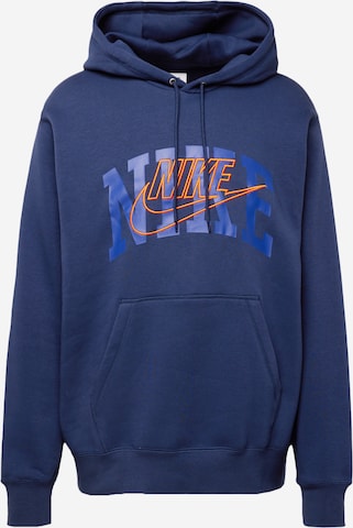 Nike Sportswear Sweatshirt 'CLUB' in Blau: predná strana