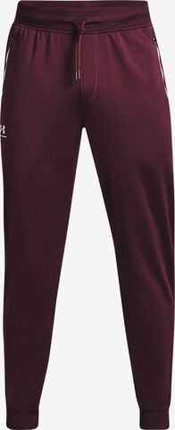 UNDER ARMOUR Tapered Sporthose in Rot: predná strana