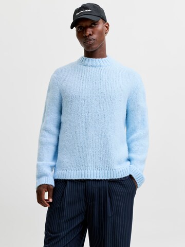 JACK & JONES Sweater 'JORSALAMANCO' in Blue: front