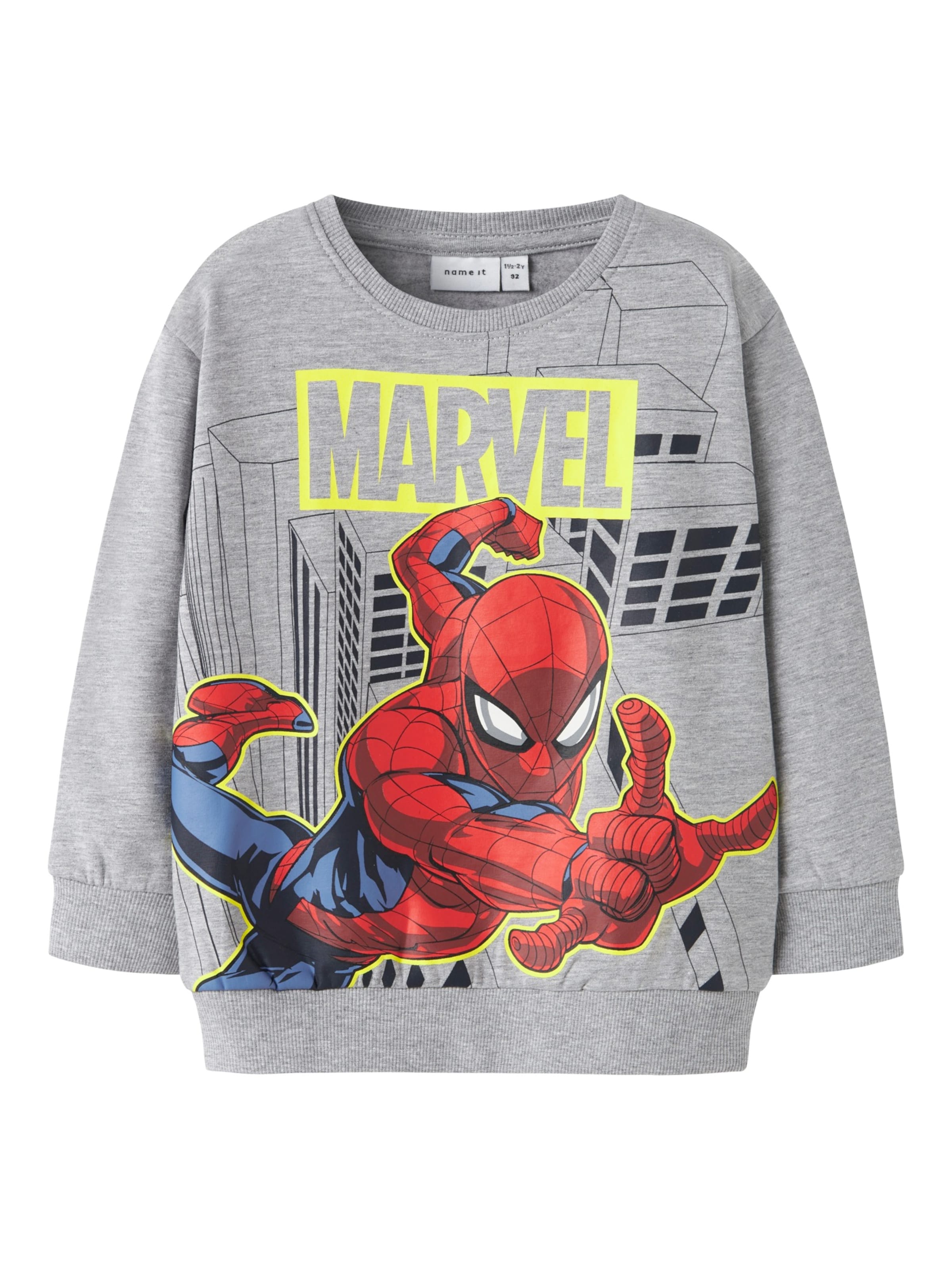 NAME IT Μπλούζα φούτερ 'NMMDION SPIDER' σε γκρι: μπροστά