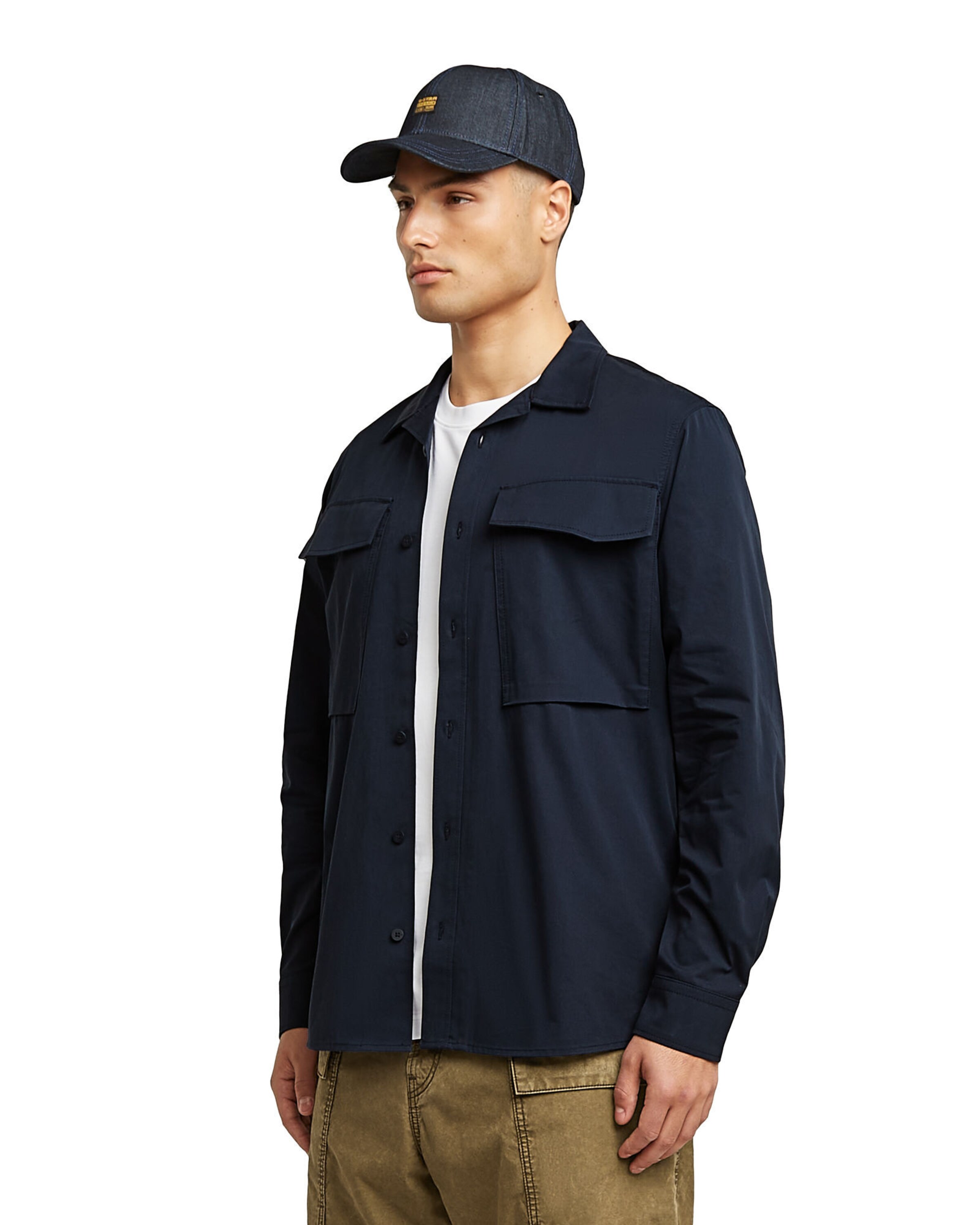 G-STAR Regular fit Button Up Shirt in Blue