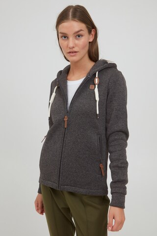Oxmo Fleecejacke 'Thory' in Grau: Vorderseite