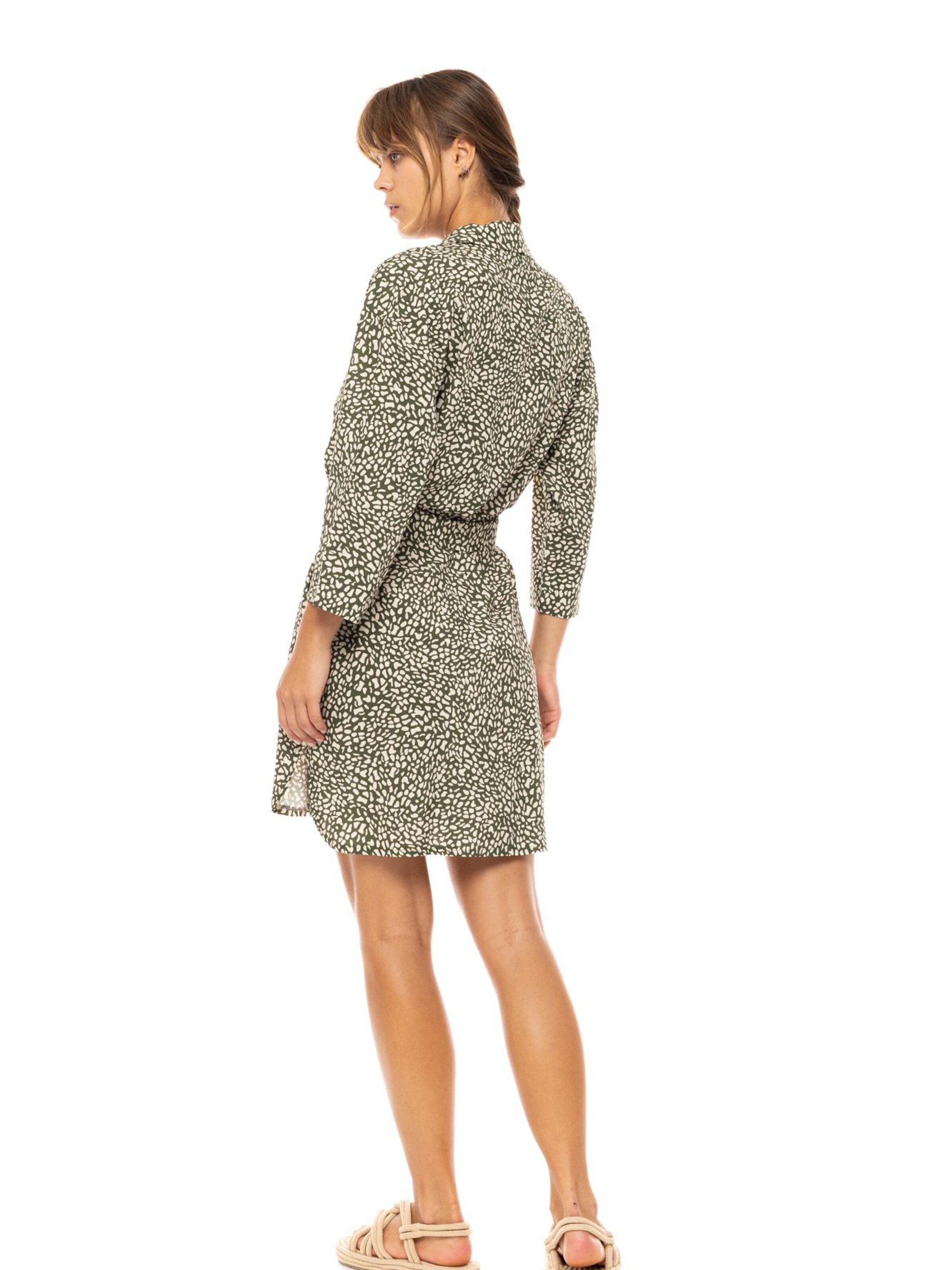 Robe-chemise 'BEACHWEAR DITSY GREEN' Pink Label en vert