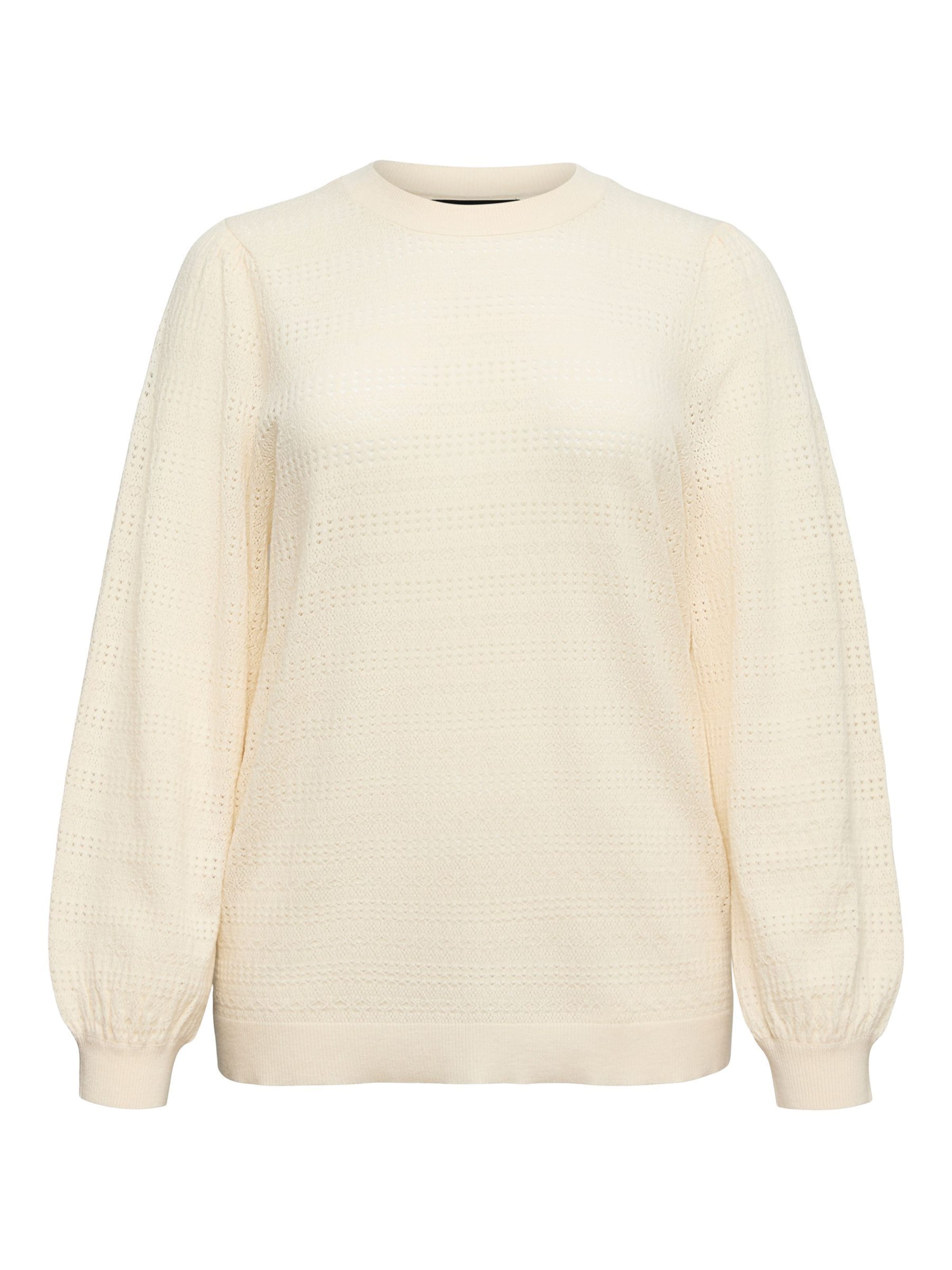Vero Moda Curve Pullover 'VMCLimone' in wollweiß, Produktansicht