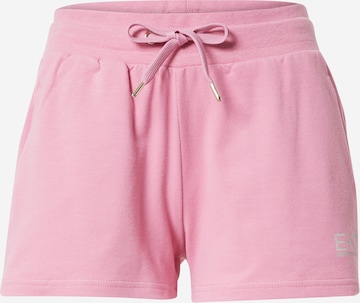 EA7 Emporio Armani Regular Pants in Pink: front