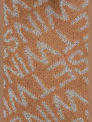 Twinset Szalik 'scarf with all-over logo' w kolorze złoty