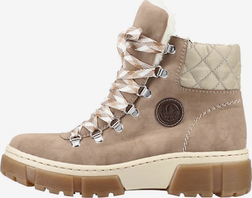 Rieker Lace-Up Ankle Boots in Beige