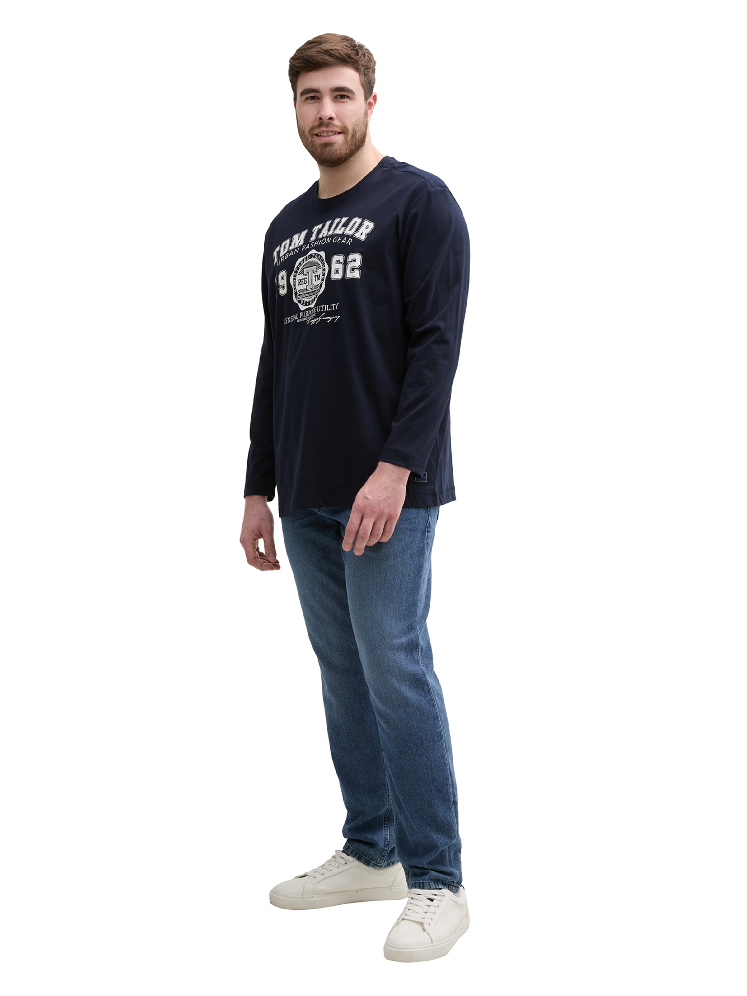 TOM TAILOR Men + Tričko - Modrá