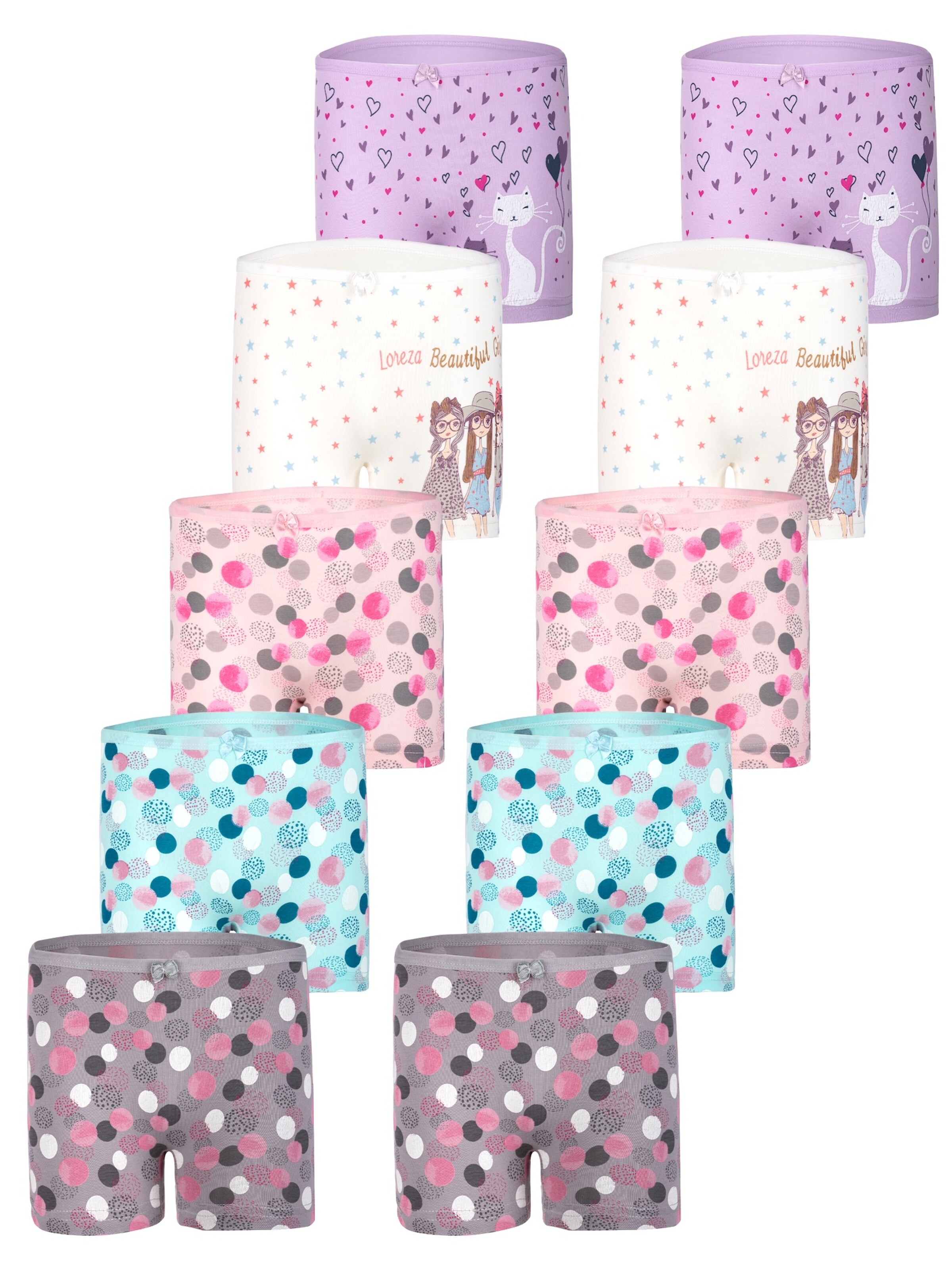 LOREZA Unterhose 'Mädchen Pantys Jennifer'‌ in Mischfarben: Vorderseite