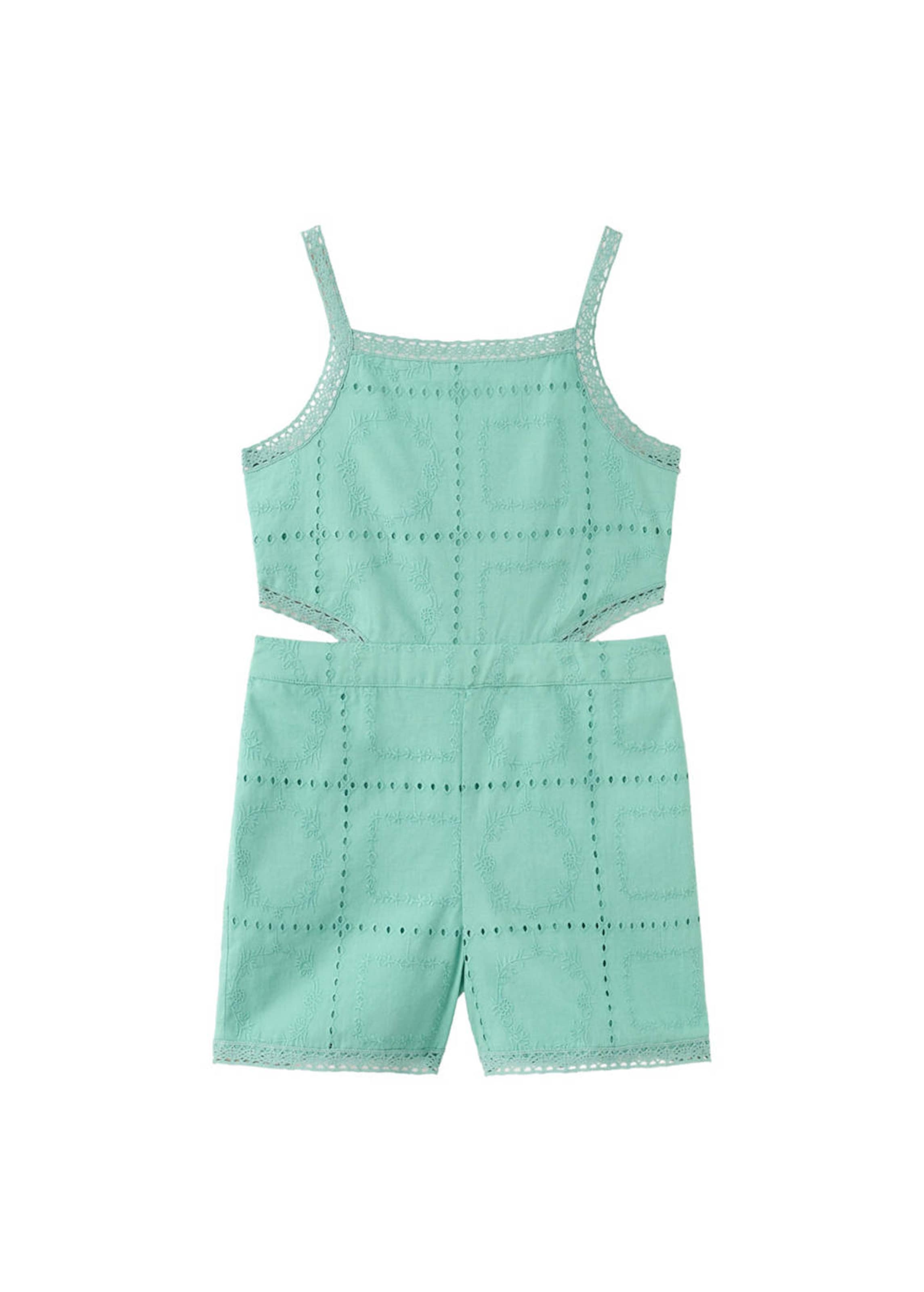 MANGO KIDS Dungarees 'Cowgirl' in Green: front
