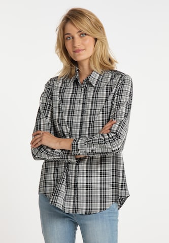 usha BLUE LABEL Blouse in Zwart: voorkant