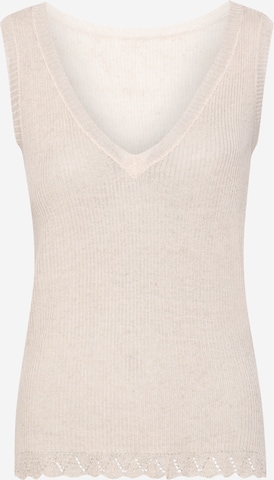 Tops en tricot VILA en beige : devant