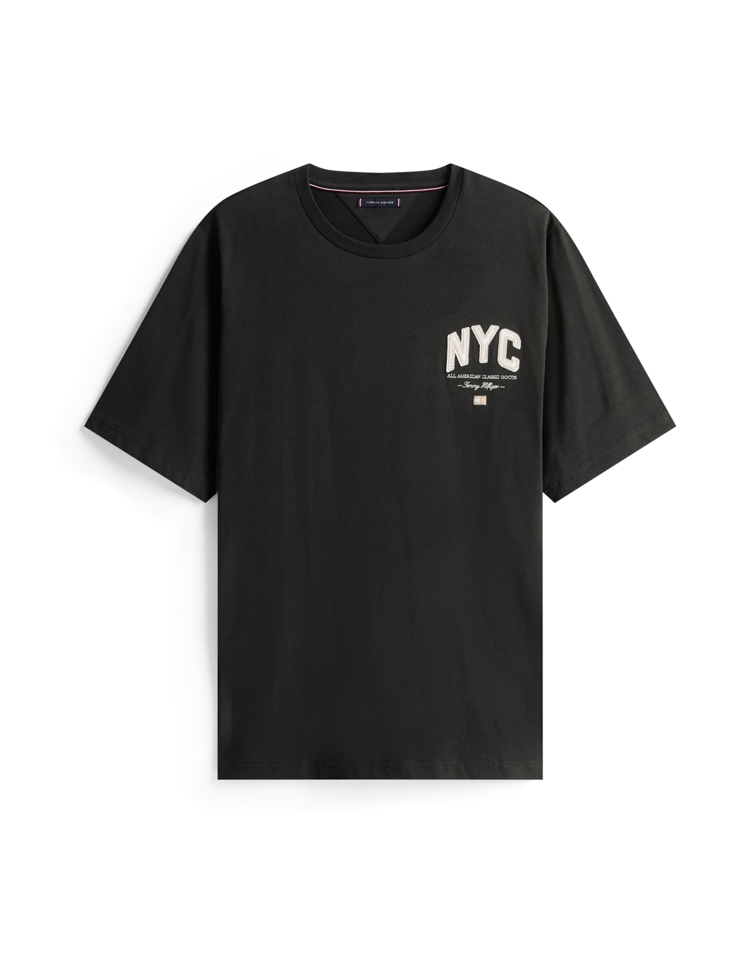 Tommy Hilfiger Big & Tall Majica 'NYC' | črna barva: sprednja stran