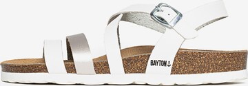 Bayton Sandaler med rem 'Gerone' i hvid: forside