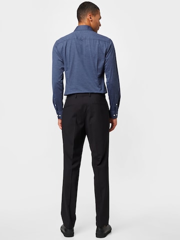 Coupe slim Pantalon à plis 'H-Genius' BOSS Black en noir