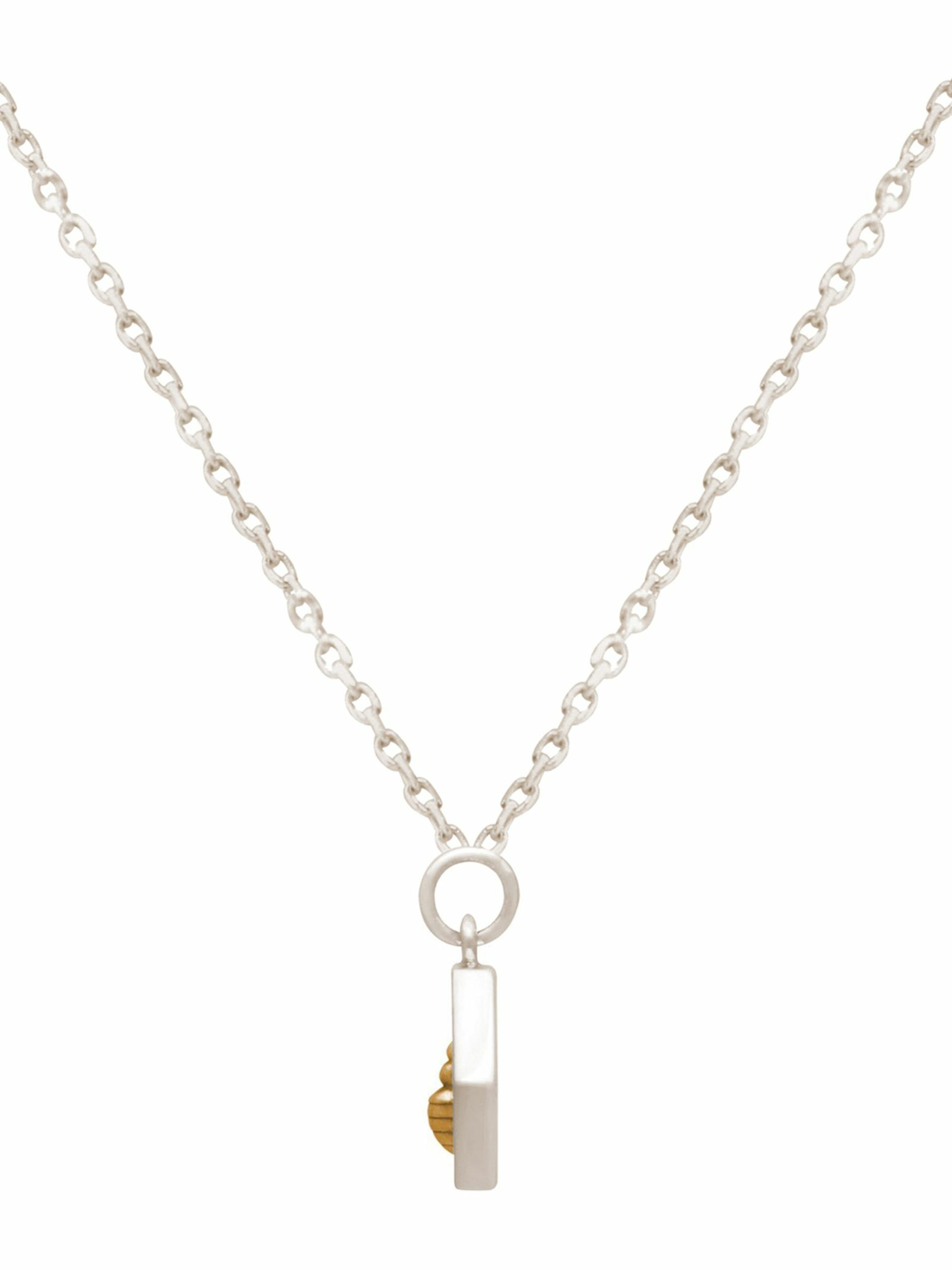 Gemshine Necklace 'Biene auf Wabe' in Silver