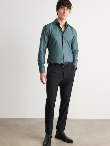 BOSS Black Slim Fit Paita 'HANK' värissä vihreä