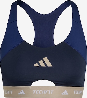 ADIDAS PERFORMANCE Sports Bra in Blue: front