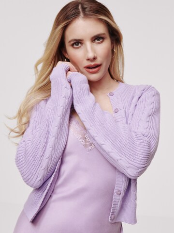 Daahls by Emma Roberts exclusively for ABOUT YOU Вязаная кофта 'Karli' в Лиловый: спереди