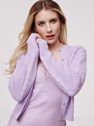 Daahls by Emma Roberts exclusively for ABOUT YOU Knit cardigan 'Karli' in Purple: front