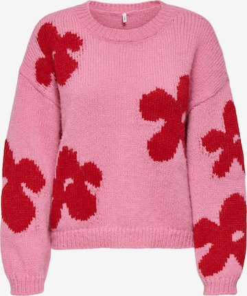 Pull-over 'ONLBootle' ONLY en rose : devant